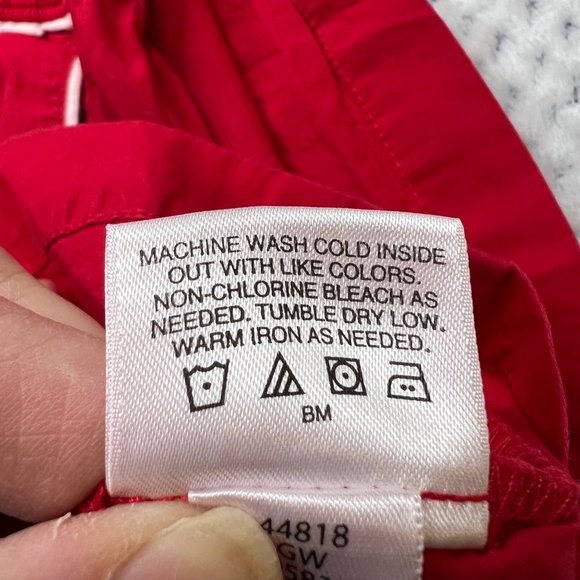 Hanna Anderson Girls Childs Skirt Size 130 Red White Contrast Stitching - Picture 10 of 12